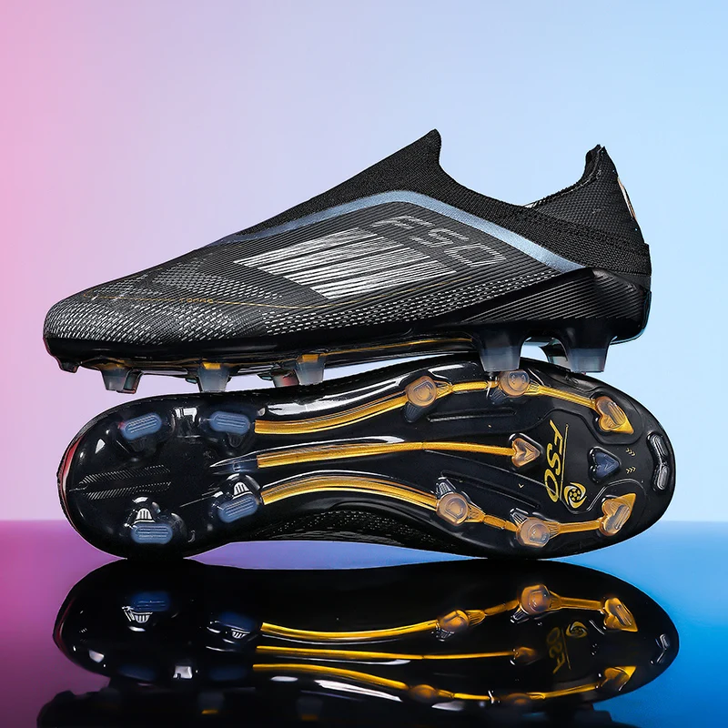 Men's Breathable Non-Slip Outdoor Soccer Cleats – Comfortable Long Spikes for Training and Match Play