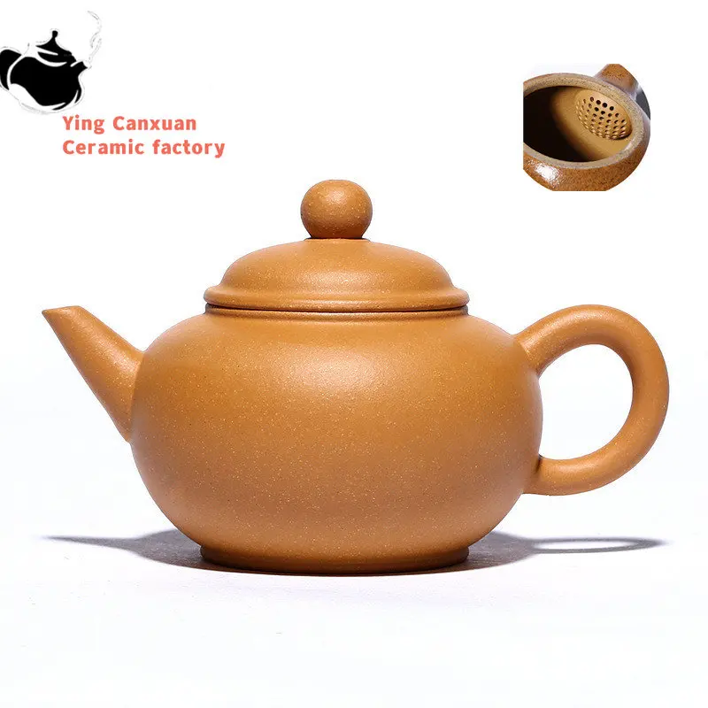 

100ml Chinese Yixing Purple Clay Teapot Raw Ore Section Mud Home Tea Pot Ball Hole Filtration Zisha Kettle Handmade Tea Set