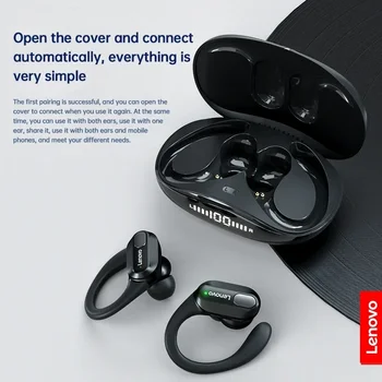 Lenovo XT80 Wireless Headphones Bluetooth 5.3 Earphones True with Mic Button Control Noise Reduction Earhooks Waterproof Headset 1