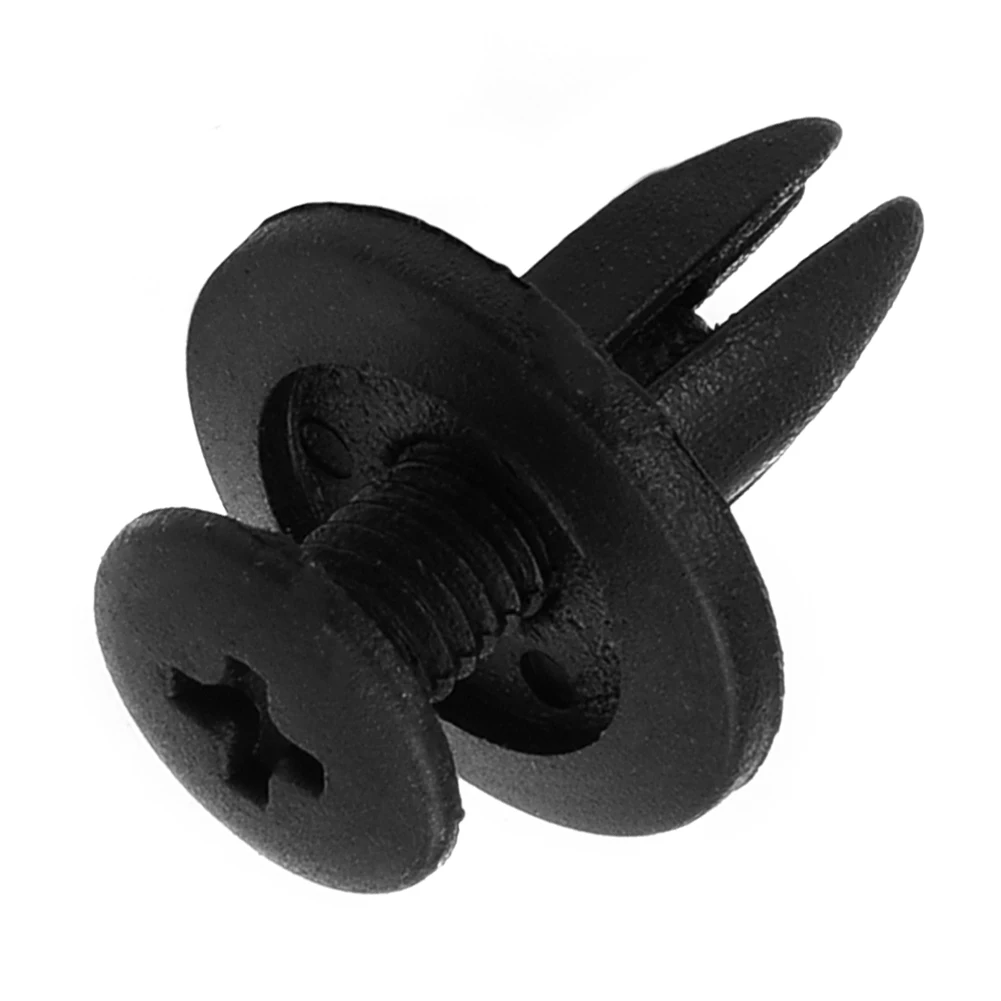 

50 PCS Car Door Bumper Fender 6mm Dia Hole Black Plastic Screw Rivets Fasteners Strong PP Plastics Nuts & Bolts
