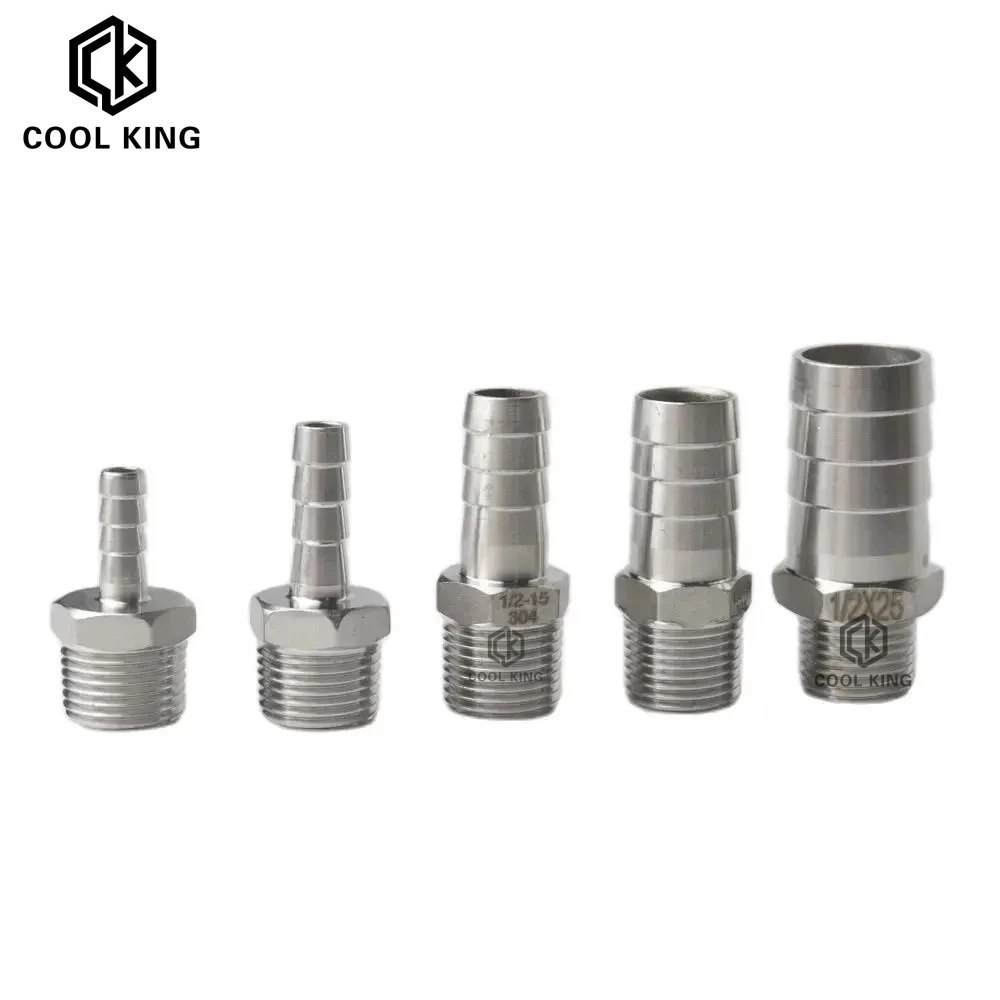 304 Stainless Steel Hose Barb Connector Male And Female Threaded Leather Pipe Joints Elbow Adapter 6MM/8MM10MM15/20MM1/4"-1/2" pipe fitting hose pipe fitting