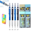 0.5 0.7mm Metal Mechanical Pencil Set With Lead Art Drawing Painting Automatic Pencil School Office Writing Supplies Stationery 1