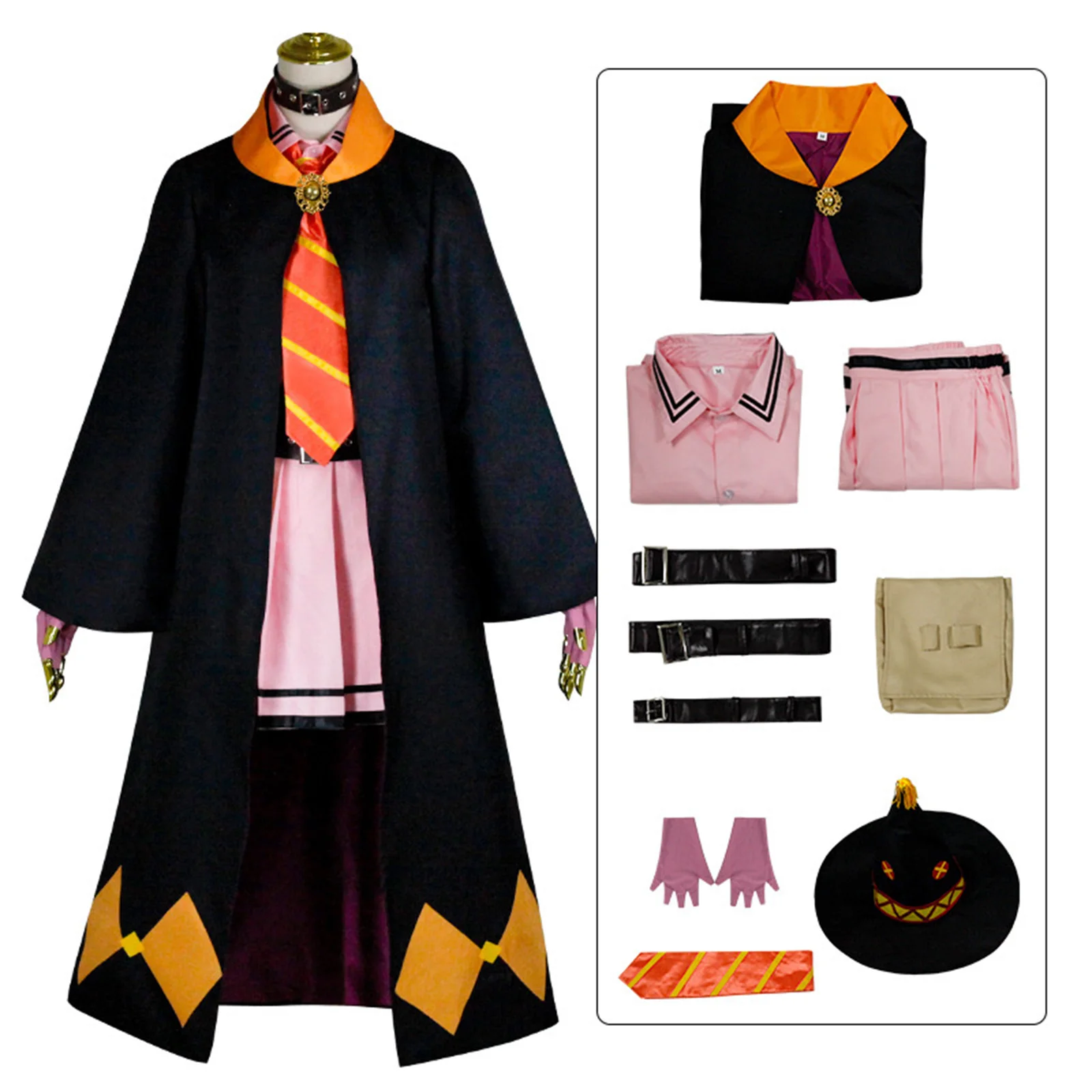 

Halloween Konosuba Megumin Cosplay Costume Witch Outfit Uniform Cloak Hat Arch Wizard Crimson Demons Arue Yunyun Women