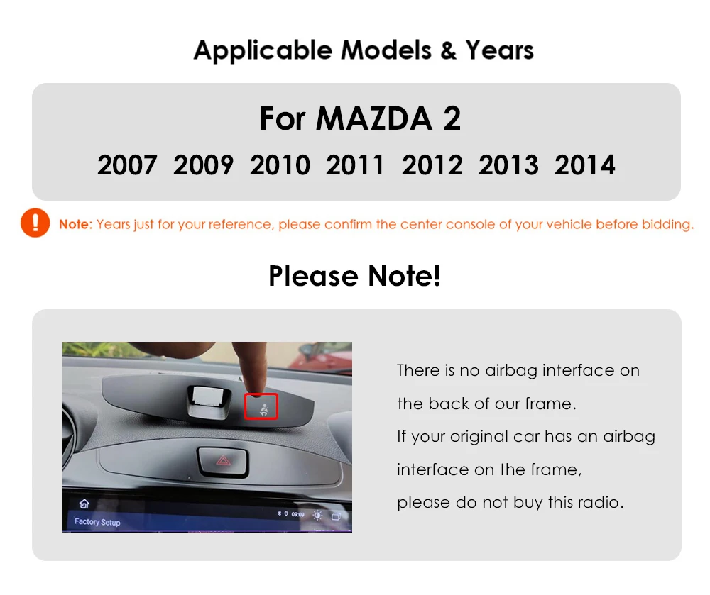 Reproductor de Radio para coche Android 2Din para MAZDA 2 Mazda 2 2007 - 2014, Multimedia para coche, GPS, Carplay inalámbrico, con pantalla táctil inteligente Qualcomm Snapdragon 6115 4