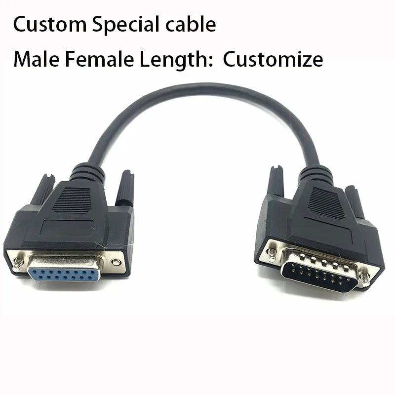 Cabo Especial Feito sob Encomenda Db15 Duas Linhas de Fio Todo o Fio de Cobre com Blindagem Medidor de pé Db15 Macho para Macho a Extensão Fêmea
