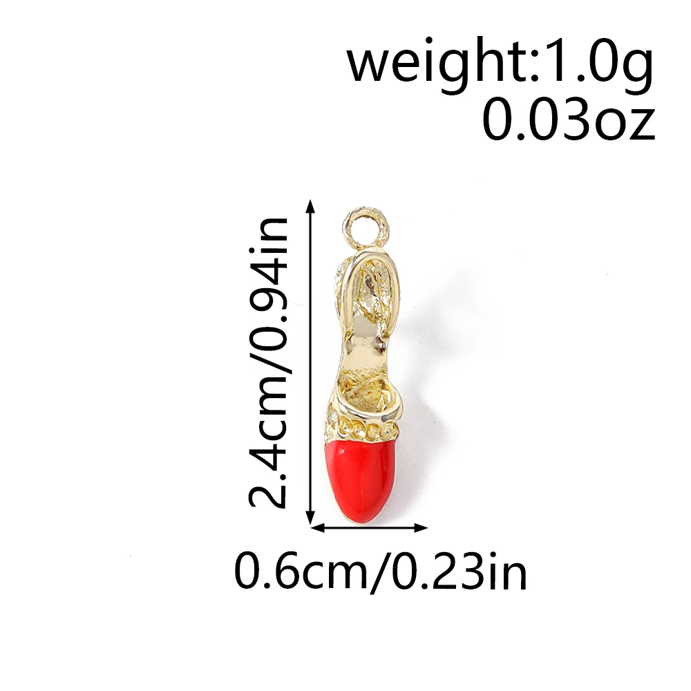 Tusember 10 Stück Emaille 3D Kristall High Heels Charms Anhänger für Schmuckherstellung Ohrringe Halskette DIY Armband Zubehör – Detail 1