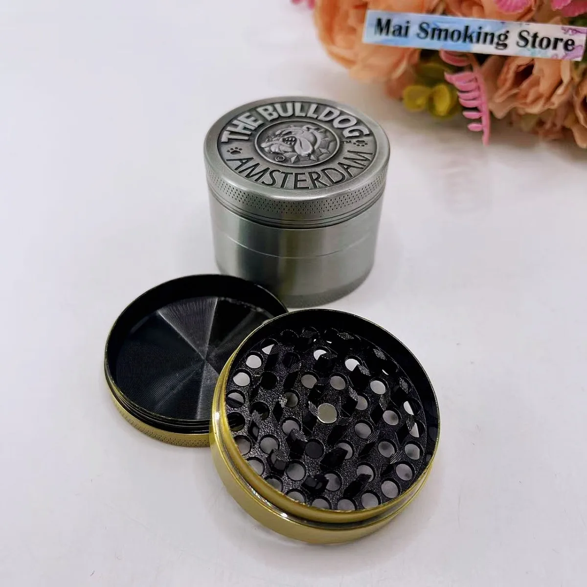 1.6/2inch Dog Herb Grinder 4-layer Manual Spice Salt Mill Mortar Tobacco Raw Grass Grinder Cigarette Accessorie Smoking Tool 3