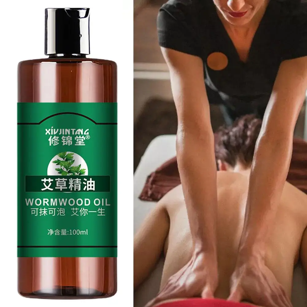 Wormwood Plant Essential Oil Cupping Massager Oils Oil Therapy SPA Massage Body Scrape Herbal Body Massage Oils Chinese C2E5