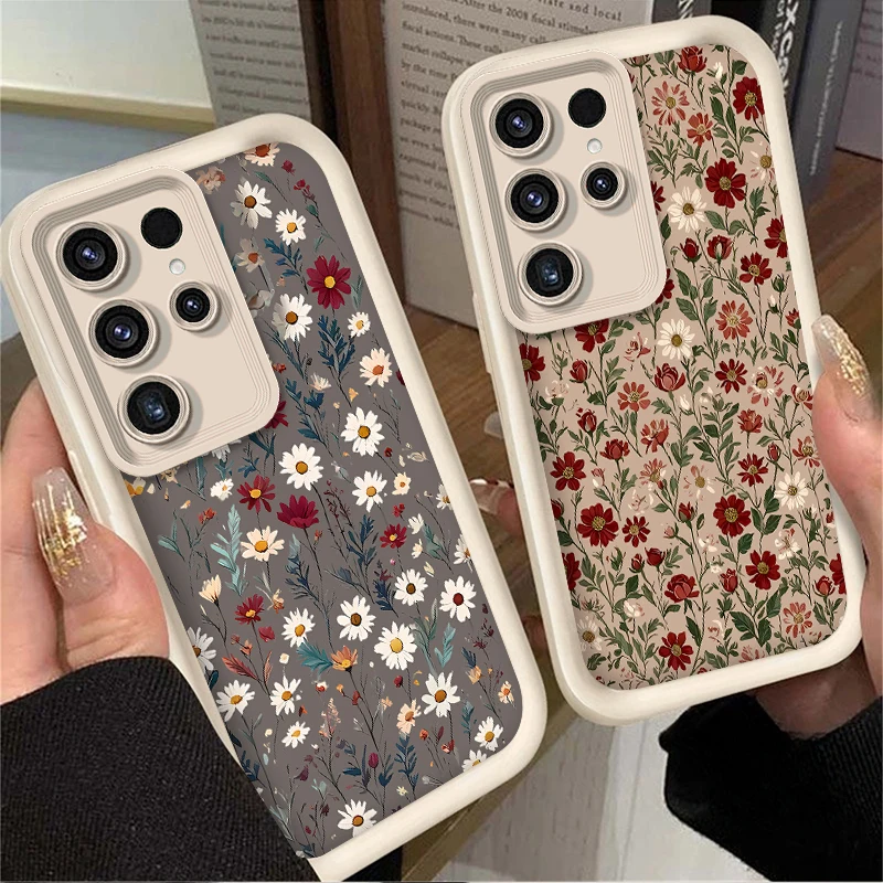 Retro Style Flower Phone Case – Vibrant Floral Design Protective Cover