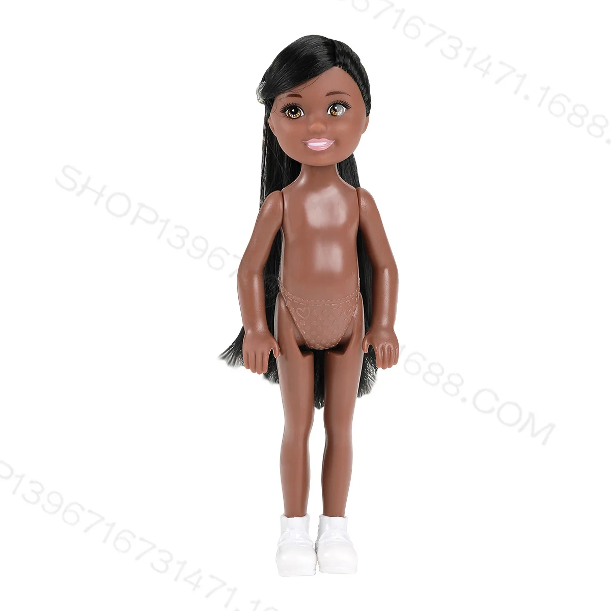 12cm 5-inch Little Boy Dark Ordinary Skin Naked Body Mini Kelly Black Male Doll Reborn Bjd 1/12 Toys for Girls Blonde Black Hair 2