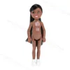 12cm 5-inch Little Boy Dark Ordinary Skin Naked Body Mini Kelly Black Male Doll Reborn Bjd 1/12 Toys for Girls Blonde Black Hair 2
