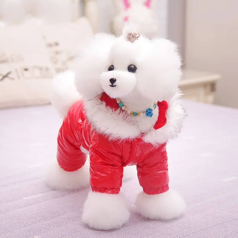 

Hooded Dog Four-legged Clothing Fashionable Autumn and Winter Casual Warm Pet Cotton Clothing New Solid Thickening Dog Costume