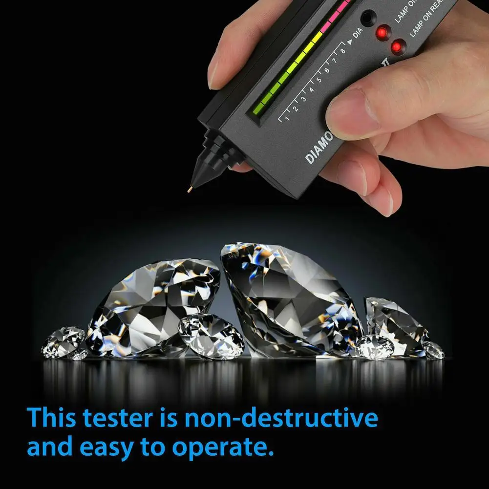 Diamond Tester Professional Diamond Testers Diamond Detector High Accuracy Tester Pen Gem Tester (160x40x22 Mm/6.3x1.6x0.9 Inches)