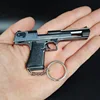 1:3 Desert Eagle Pistol Alloy Mini Gun Model Keychain Gold-plated Bag Pendant Detachable Toy Gun For Adult Kids Gift 2