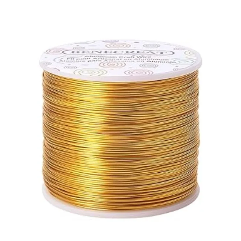 BENECREAT 20 Gauge (0.8mm) Aluminum Wire 235m (770FT) Anodized Jewelry  Craft Making Beading Floral Colored Aluminum Craft Wire - Copper