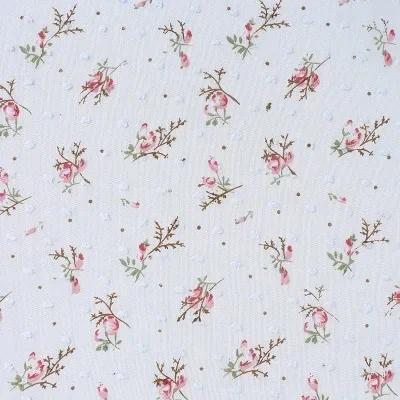 Vibrant Pink Floral Cotton Fabric