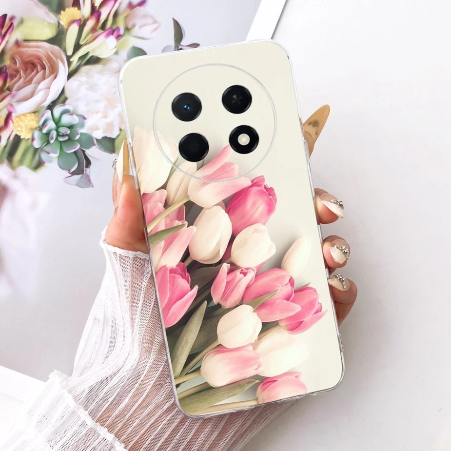 Cute Cat & Peacock Painted Soft Silicone Case - Enhanced Protective Cover