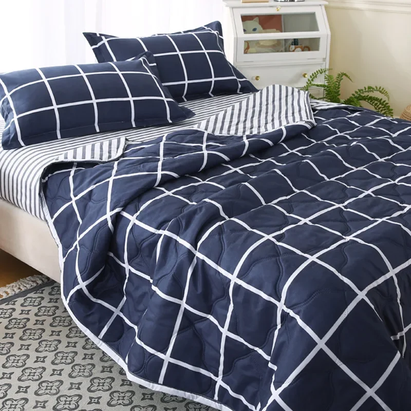 Summer Quilt Summer Quilt Set Bed Comforter Summer Thin Air-condition Quilt Queen King Size Cooling Quilted Blanket Home Single Double Lightweight Comforter Bed Bedspread