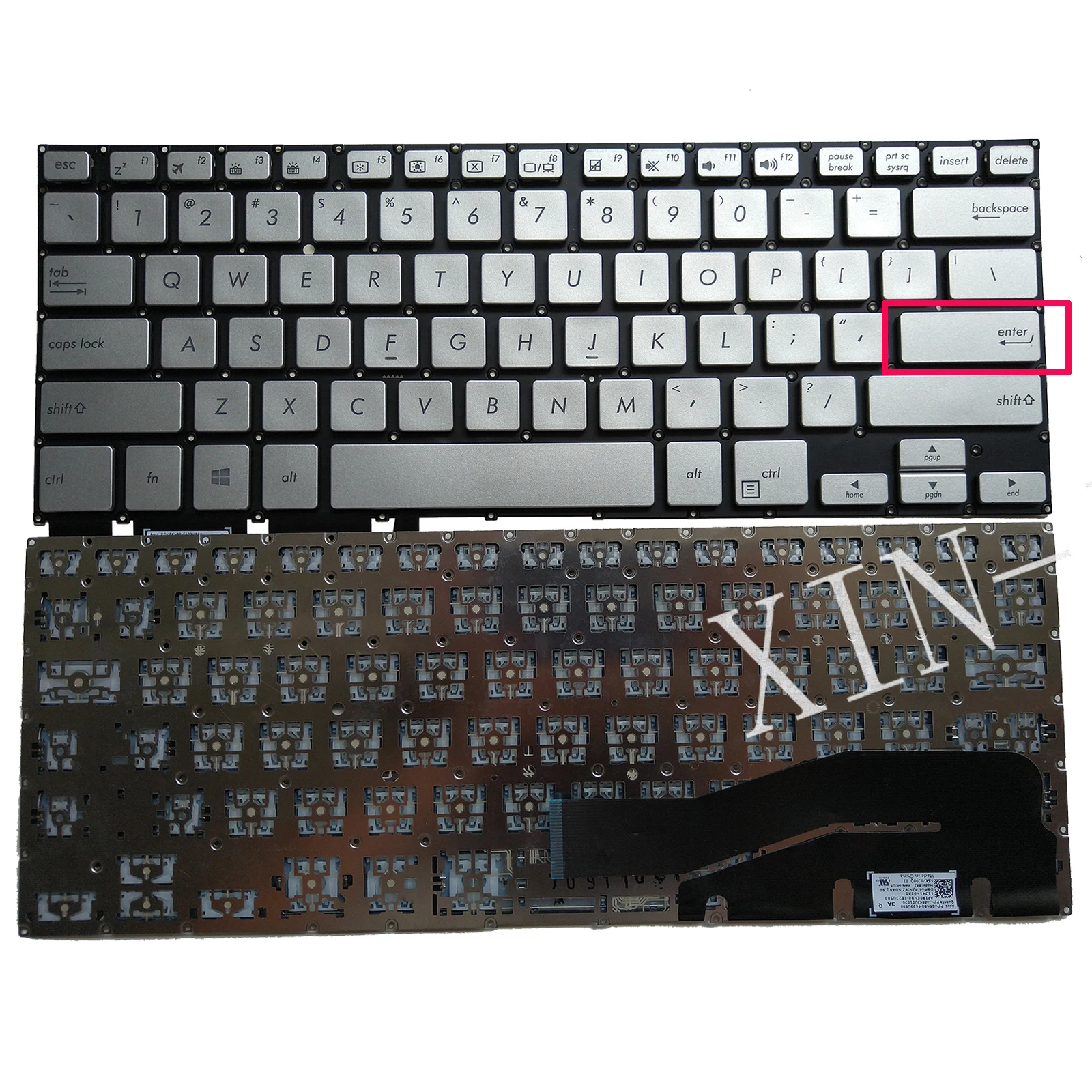 

US Silver New Laptop Keyboard for Asus Q405U Q405UA TP410 TP410UA TP410UR TP410UF TP410U TP410UF TP410URR TP410UAR