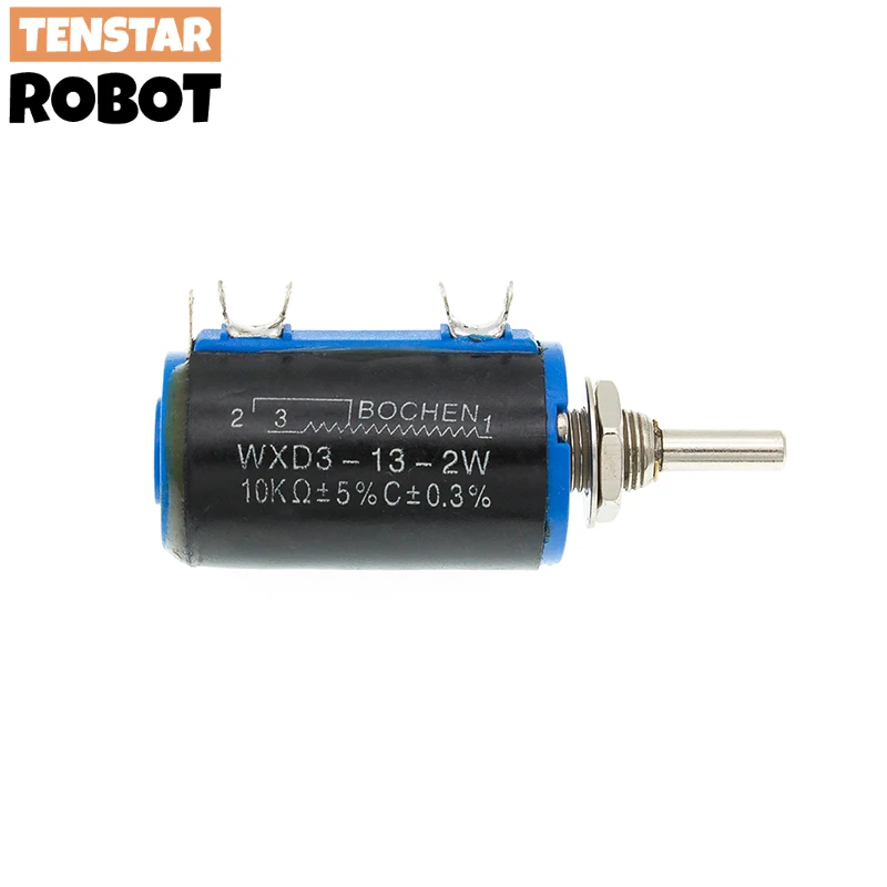 WXD3-13-2W Shaft Dia 100Ohm 1K 10K 100K 101 102 103 104 Ohm Rotary side Multiturn Potentiometer multiturn potentiometer rotary potentiometer electronic components