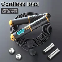 2 In 1 Multifun Skipping Rope With Digital Counter Speed Professional Ball Bearings And Non-slip Handles Jumps And Calorie Count 1