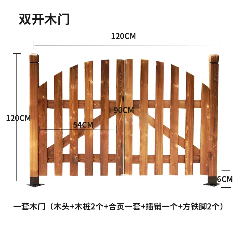 Jardin202 - Vallas de Madera para Jardín, Puerta de Madera de Pino para  Exterior