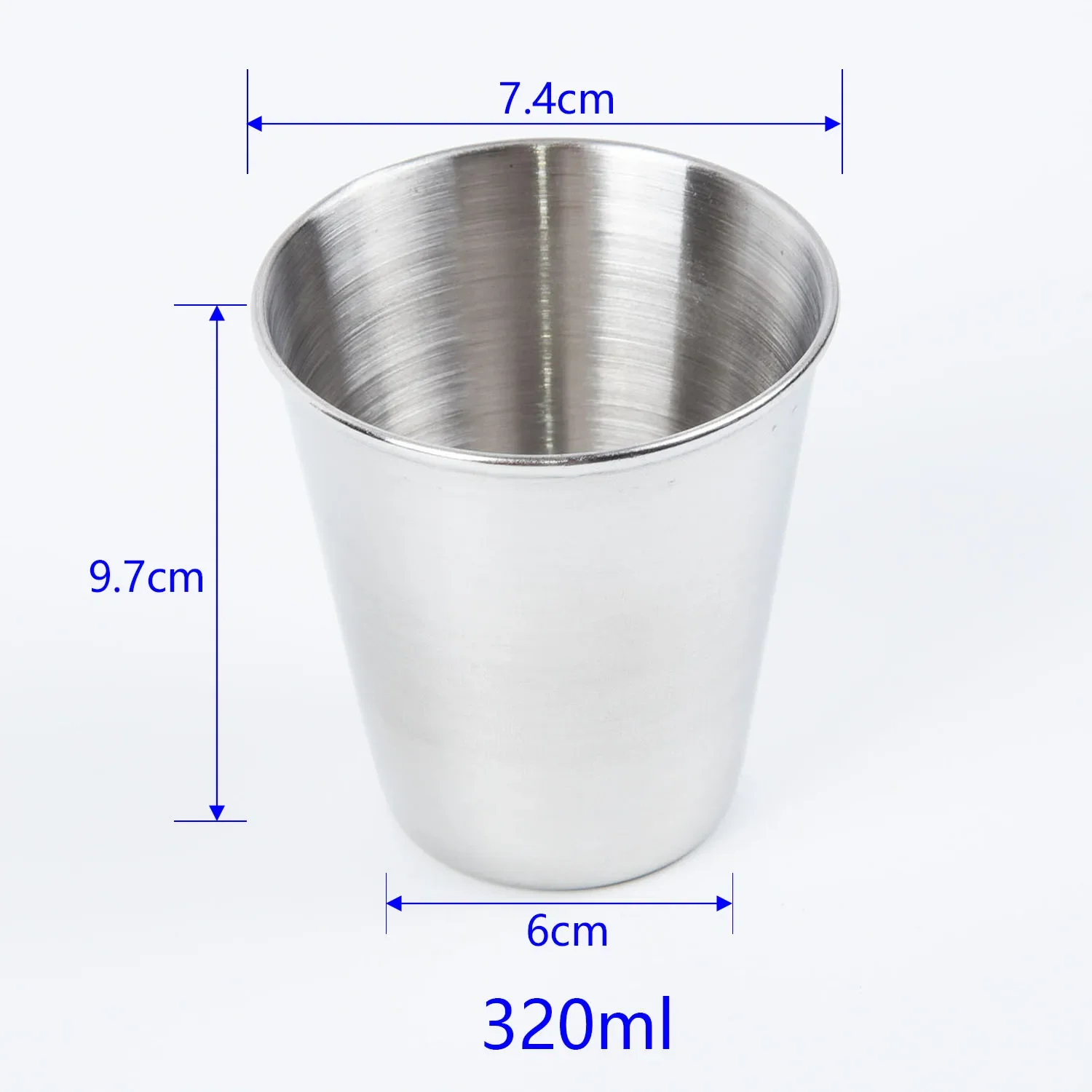 ​ 1pc Mini Stainless Steel Cup 30/70/180/320ml Drinking Wine Glasses Beer Cola Milkshake Cup For Home Kitchen Bar Coffee Shop