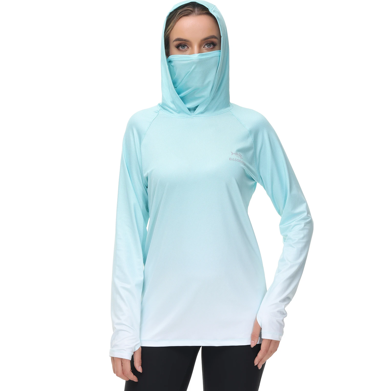 Women’s UPF 50+ Long Sleeve Hoodie Half Zip Shirt | Bassdash Fishing Apple Green / L