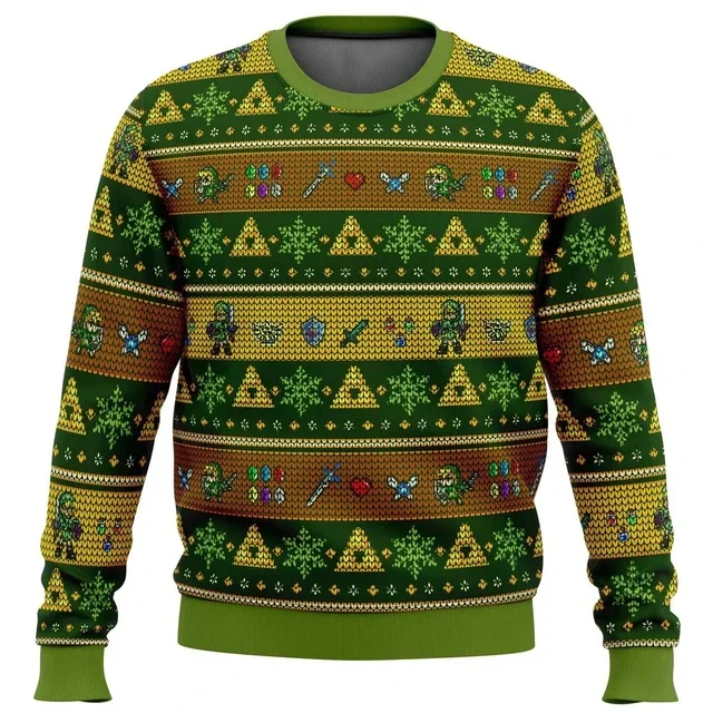 thumbnail image 1 of Sudadera y top 3D Otoño Patrón sin costuras de Majoras Mask Leyenda de Zelda Suéter feo de Navidad Regalo Jersey de Papá Noel para hombre, 1 of 5