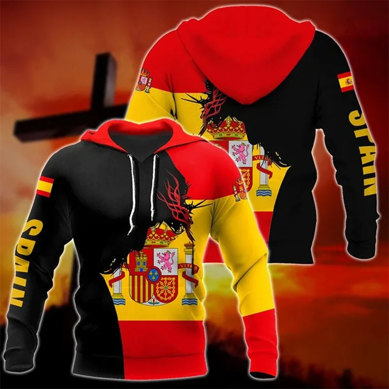 

3D Christian Jesus Bless All Printed Hoodies For Men Crucifix Graphic Hooded Sweatshirts Kid Fashion Cool Pullover Harajuku Tops