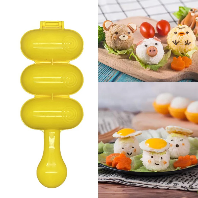 

Rice Ball Shaker DIY Rice Baller Shakers Lunch Maker Mould Onigiri Mold DIY Rice Baller Shakers Kitchen Sushi Tools