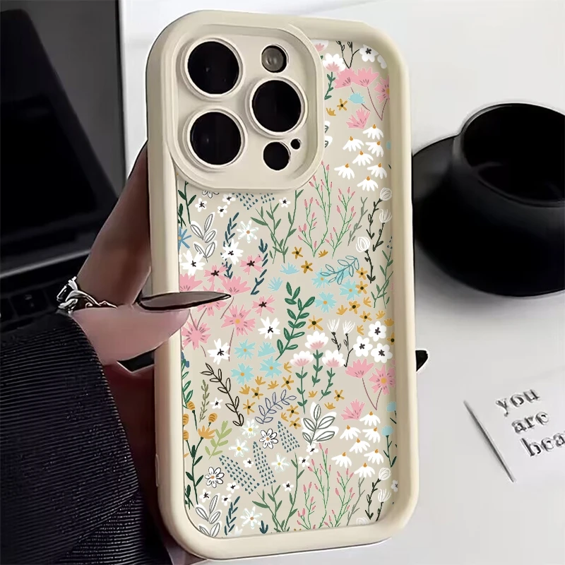 Elegant Pink High-Bamboo Floral Pattern Phone Cover