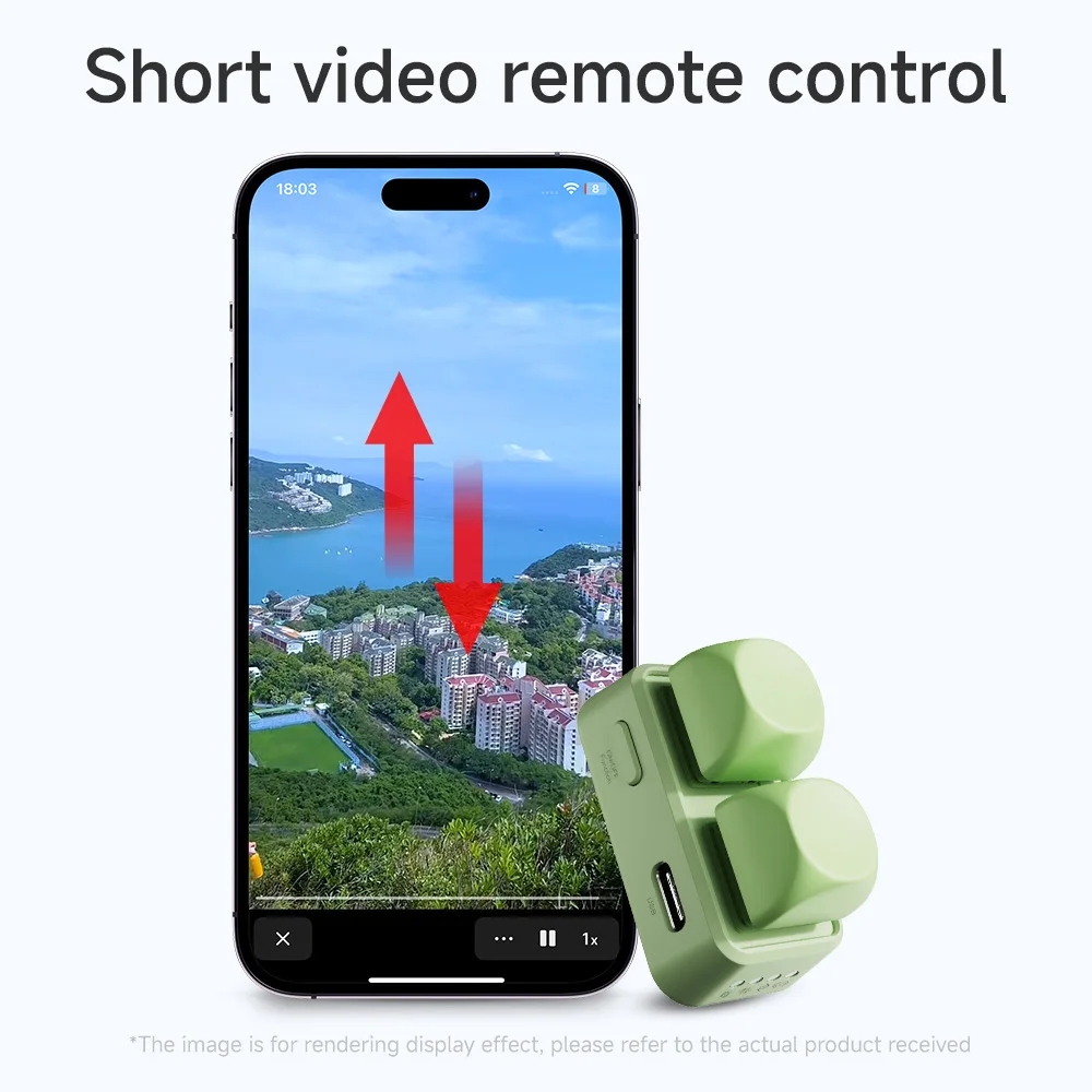 Bluetooth Dual Button Keypad Remote for E-book Page Turning and Video Swiping