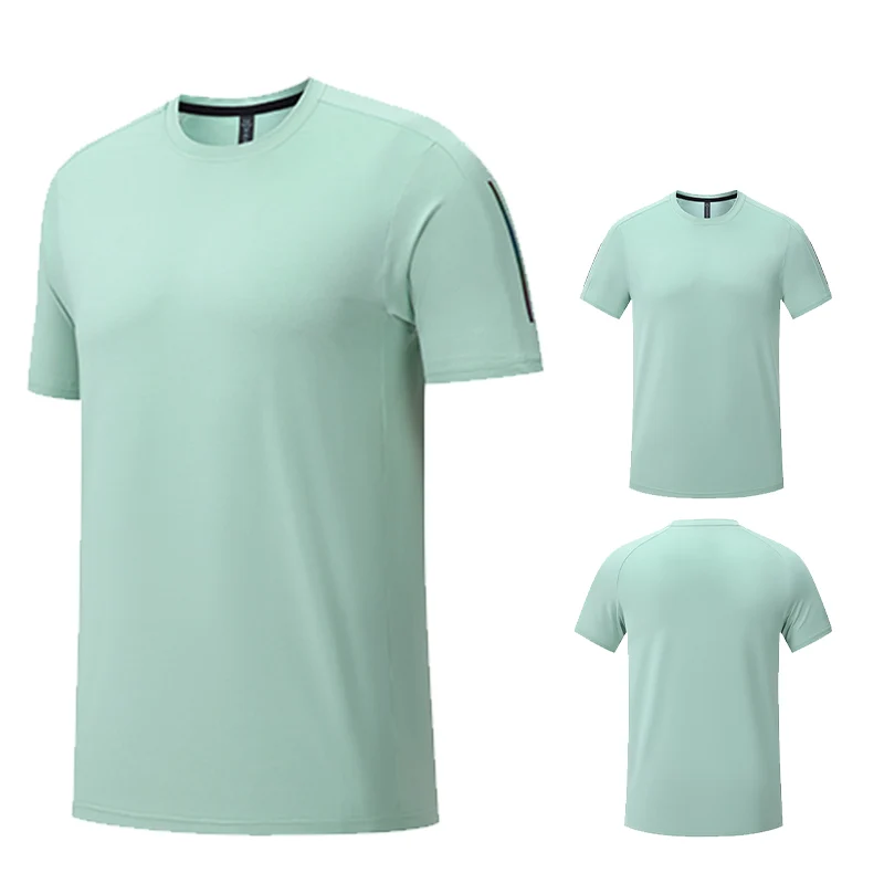 Men Sweatshirt Summer Slim Short Sleeve Top Outdoor Running Workout Breathable T Shirt Gym Jogging Clothes Compression Tee
