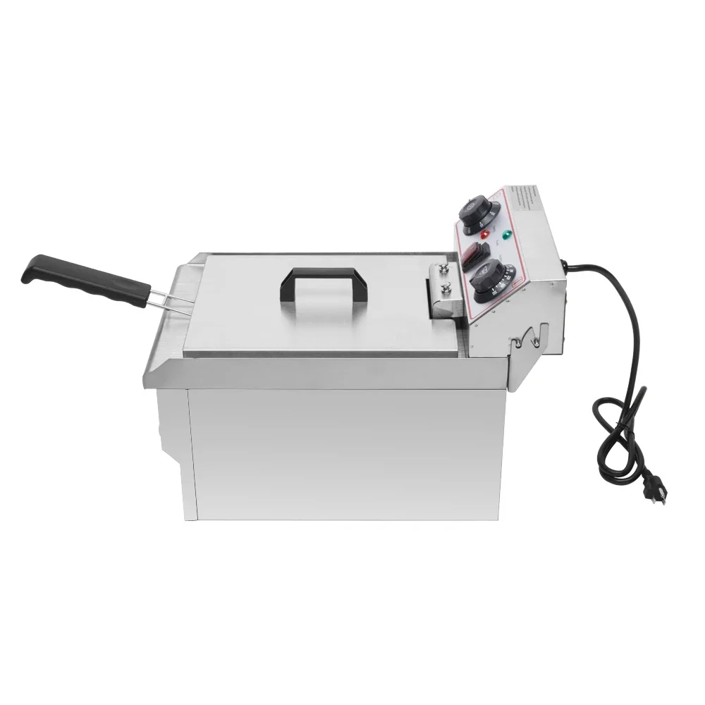 EH101V 8.5QT/8L Total Capacity 12.5qt/11.8l Stainless Steel Faucet Single Tank Deep Fryer 1700W Max 3