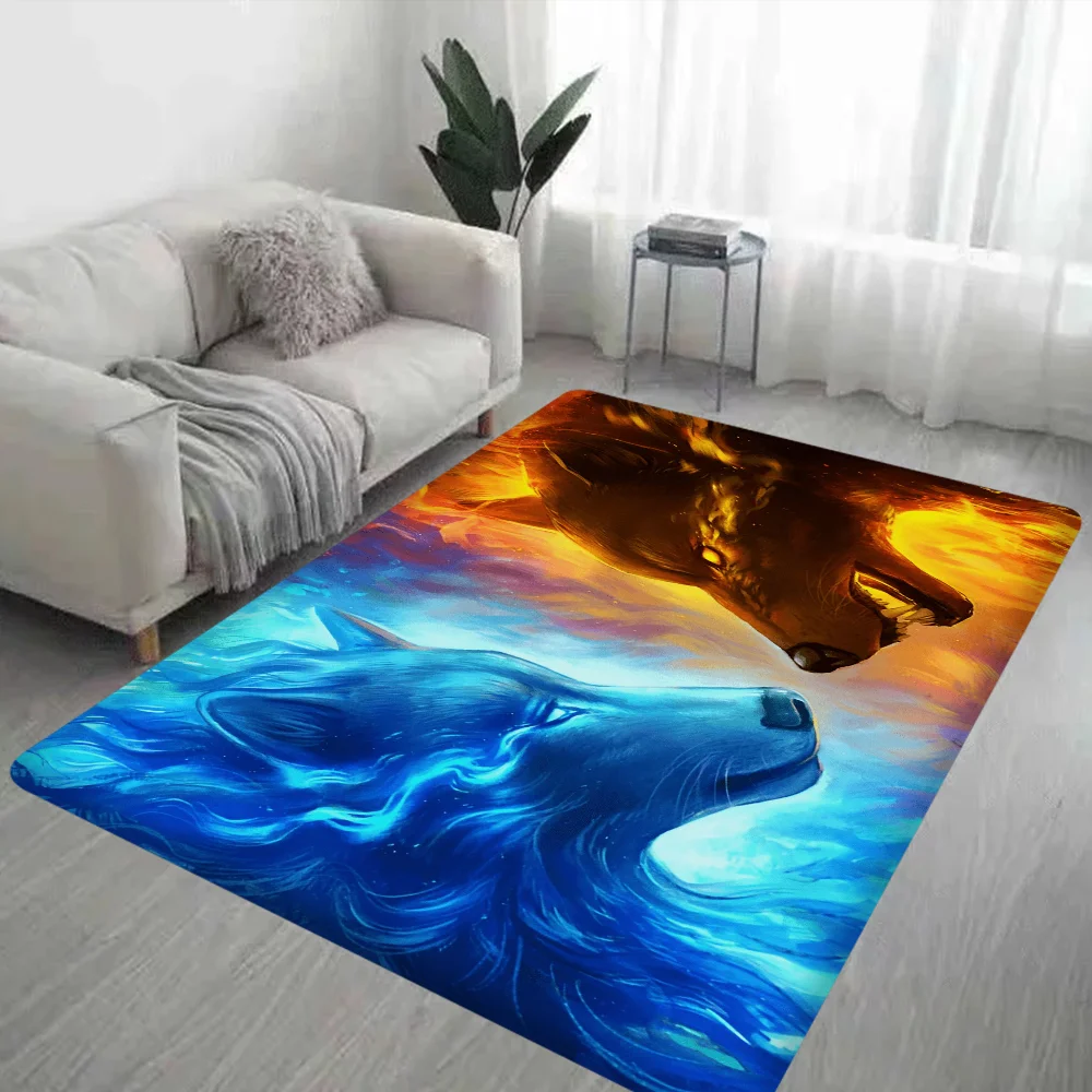WOLF animal Room Mats Cheaper Anti-slip Modern Living Room Balcony Printed Welcome Rug 5