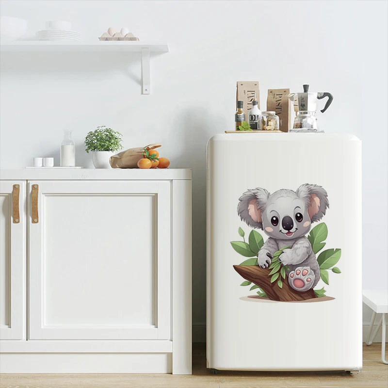 Adesivo de parede bonito Koala para quarto de crianças, Decoração Home Background, Mural Sala de Parede, Decalque engraçado, C402