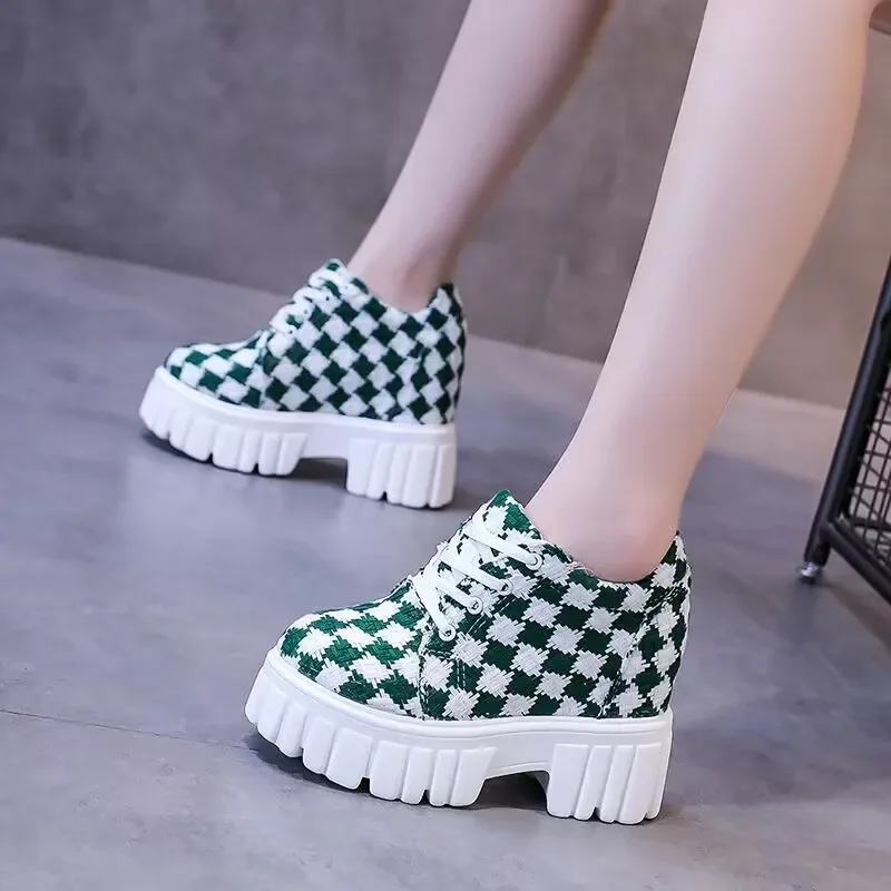 

High Platform Sneakers Women Thick Sole Sports Ladies Trainers Vulcanized Shoes Woman Chunky Sneakers Zapatillas Mujer zapatos