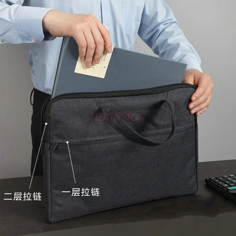 1pcs 서류 가방 캔버스 파일 가방, 남성용 핸드백, 공식 문서 가방, 맞춤형 서류 가방 회의 가방