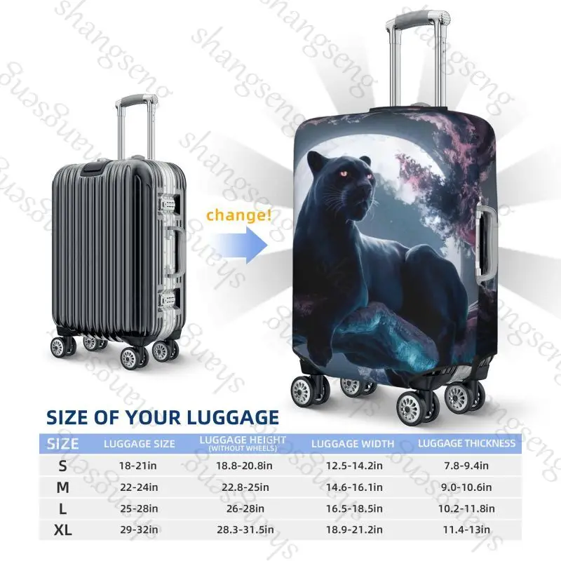 Black panther ferocious animal Thicken Luggage Cover Elasticity Trolley dust cover Suitcase Protection Cover Suitcase Case 5