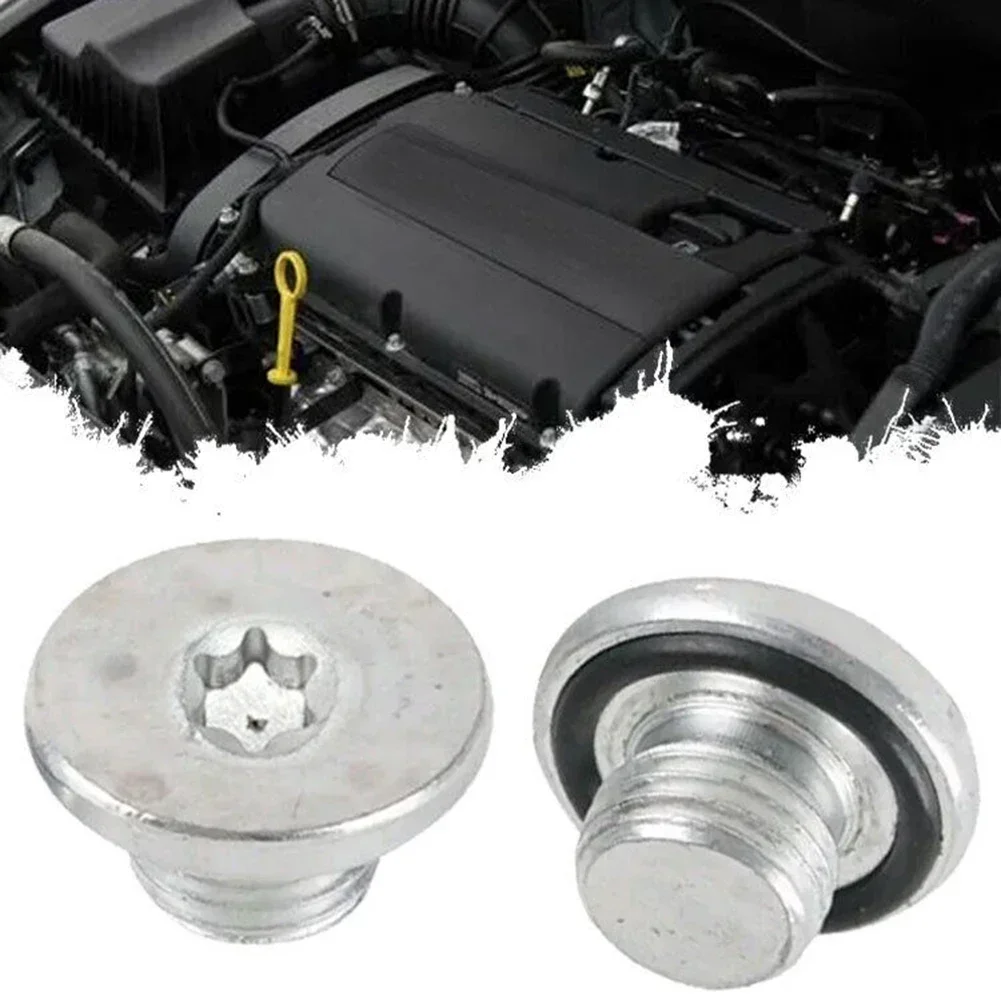 M14 X 1.5 Aluminium Alloy Oil Drain Plug Sump Drain Nut Bolt With Copper Gasket For Opel Silver Tone 90502556 Oil Plug