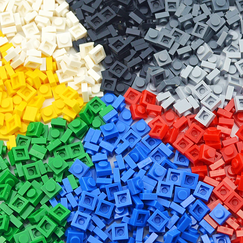 1000 pezzi di mattoni rotondi 1 x 1 pezzi e pezzi MOC 18 colori multicolori trasparenti mattoni punteggiati sfusi Kit accessori compatibili con le