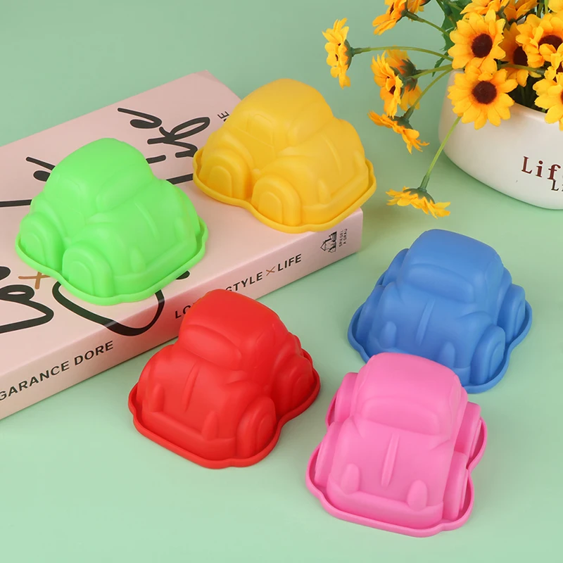 NEW Cute Car Shaped Silicone Cake Mold DIY Baking Pan Handmade Soap Mold Cake Decorating Tools