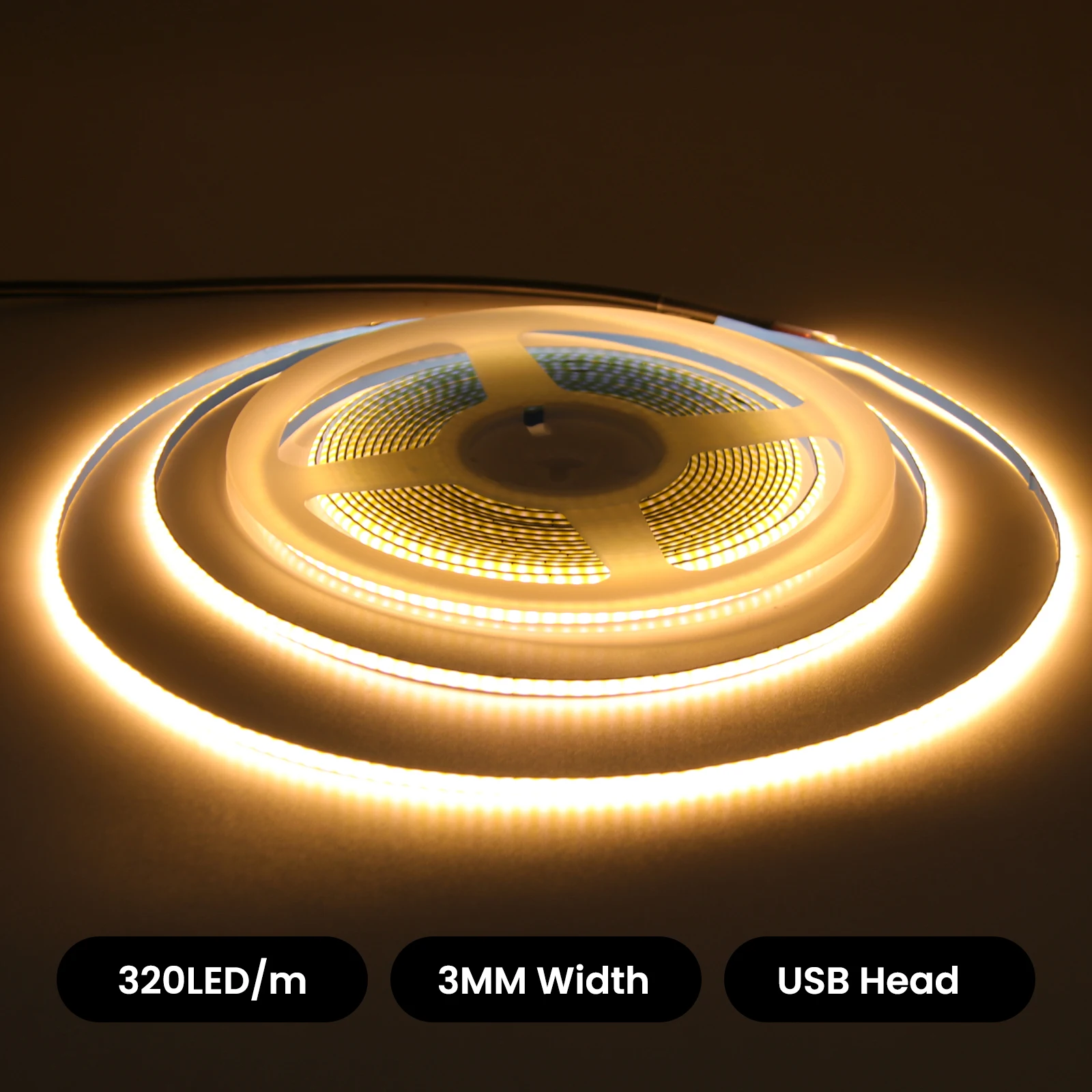 5V USB COB LED Strip Light 3mm Width Flexible LED Tape S1767523cb9f340f2aa0bd9153b18be32l