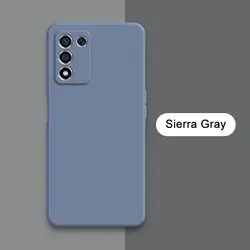 Premium Liquid Silicone Shockproof Phone Cover - Official Square Design, Lens Protective for OPPO K10 Energy (Sierra Gray)