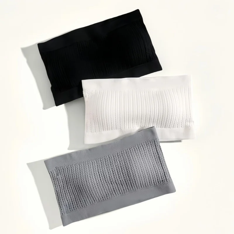 Women Lingerie Bra Seamless Tube Top Strapless Crop Top Female Sports Bandeau Bra Ribbed Underwear Summer Invisible Intimates M-XL