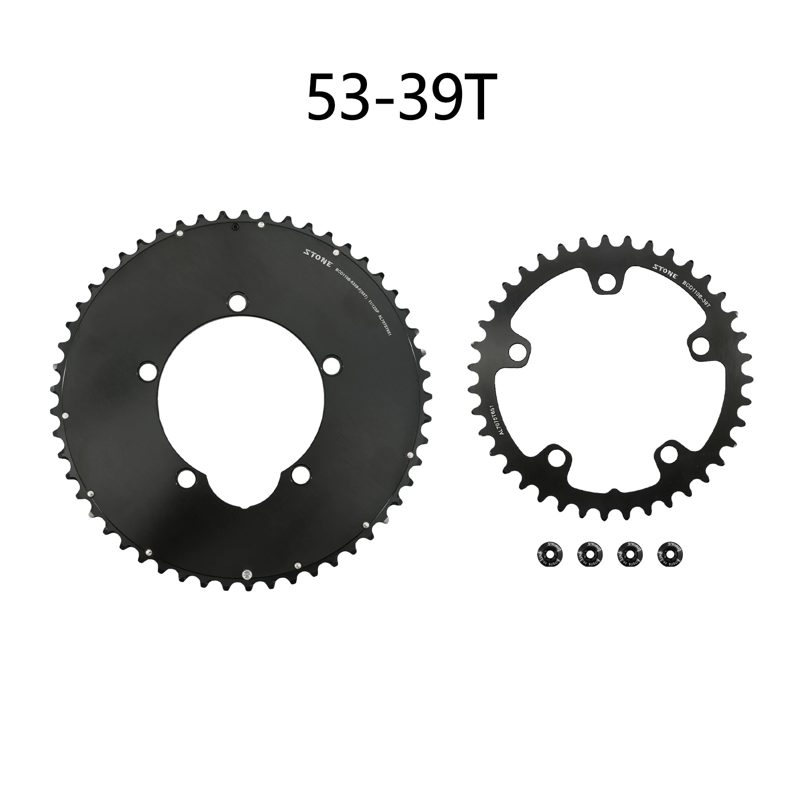 ストーン 110bcd ダブルチェーンリングシマノ 12S 5 ボルトクランク 12