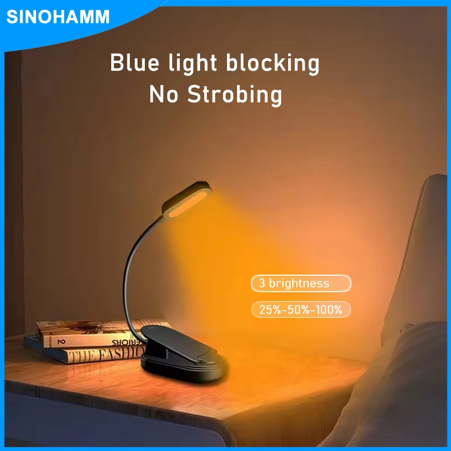 Amber Clip On Book Light 1
