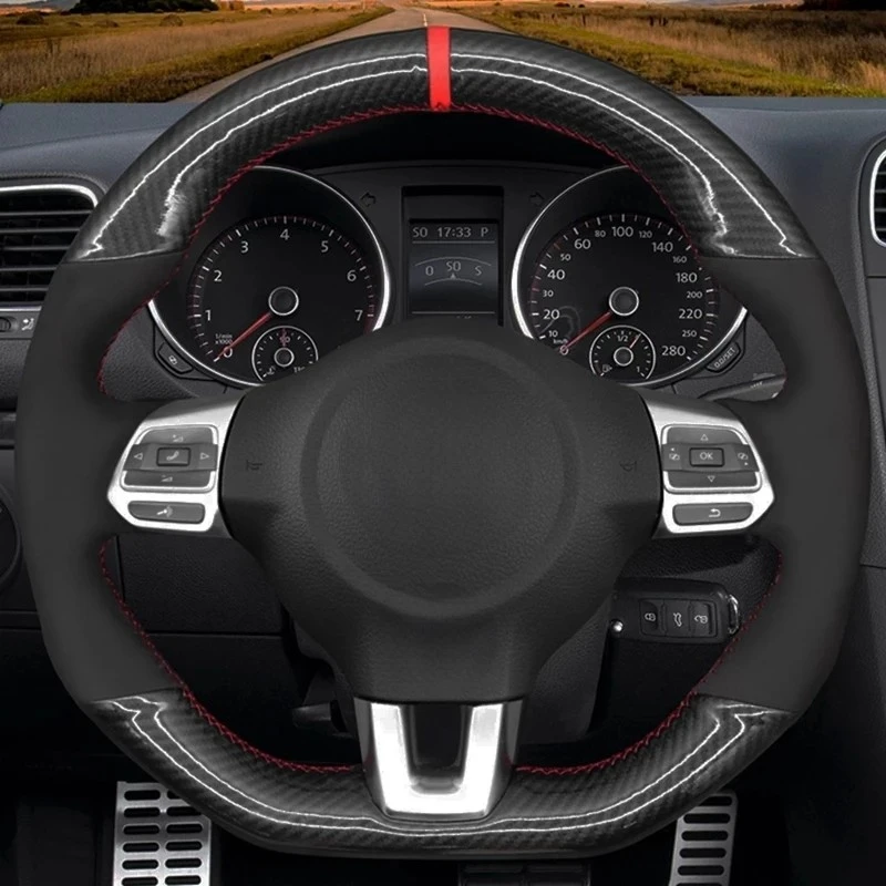

Индивидуальная искусственная черная замша для Volkswagen Golf 6 GTI MK6 VW Polo GTI Scirocco R Passat CC R-Line 2010