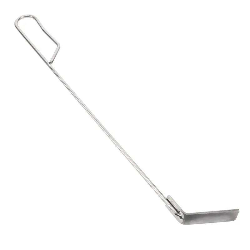 Stainless Steel Charcoal Ash Rake BBQ Ash Tool Rake Poker For Kamado Joe Charcoal Smoker Wood Burning Stove 46cm barbecue tools